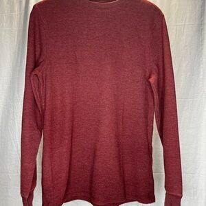 Faded Glory Men's Long-Sleeve Crew Neck Shirt - Deep Red